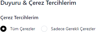 Çerez tercihlerim