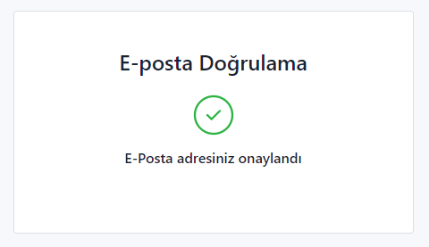eposta doğrulama sonucu