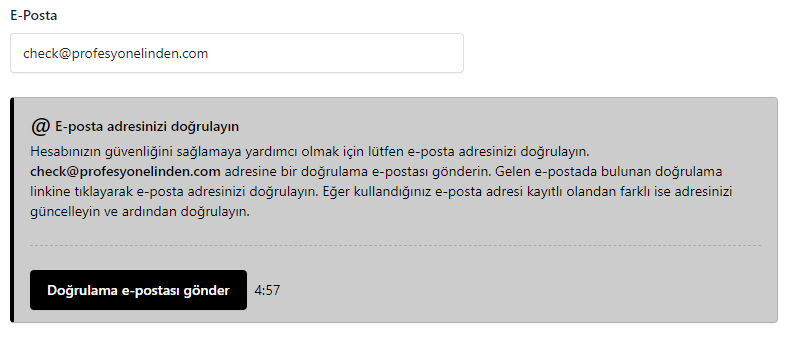 eposta doğrulama